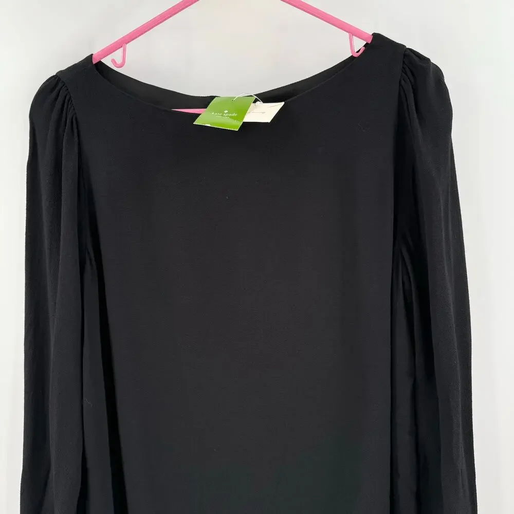 Kate Spade Cordette Dress Size 8 NWT Black Shift Mini Cocktail Evening Holiday